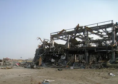 特に被害を受けた、陸前高田の工場