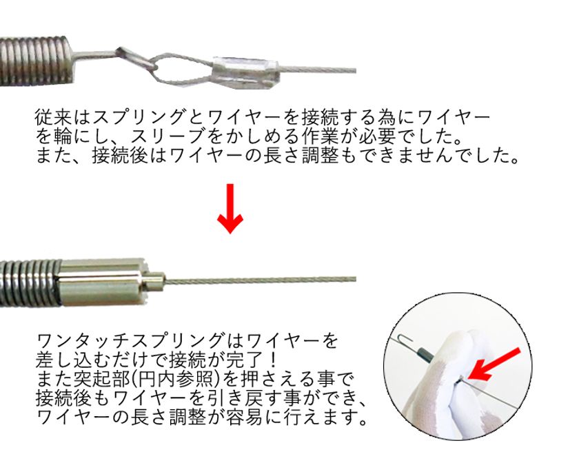 翌日発送可能】 バネ付きワイヤーテンション金具 鳥よけワンタッチ 簡単 防鳥資材 ステンレス 施設園芸 鳥よけグッズ 鳥よけバネ ワイヤー アンタック 