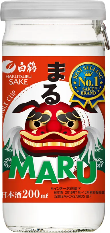 白鶴 まる スマイルカップ 200ml（獅子舞ラベル）