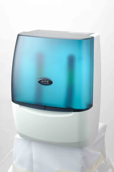 紫外線ランプ点灯時の写真