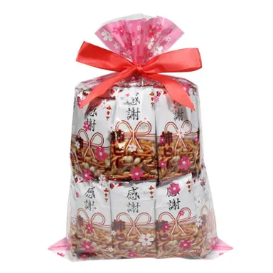 ヤスイフーズ 感謝柿ピー 60コセット 花柄ラッピング