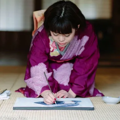 日本画家　丁子紅子氏