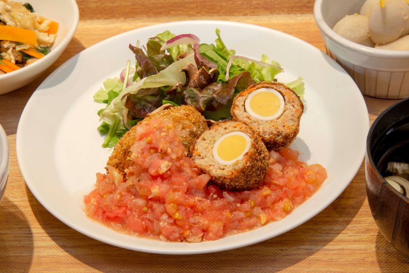 JA熊本経済連、トマトの機能成分
「エスクレオサイドA」に注目した特別メニュー
東京・丸の内タニタ食堂にて期間限定販売