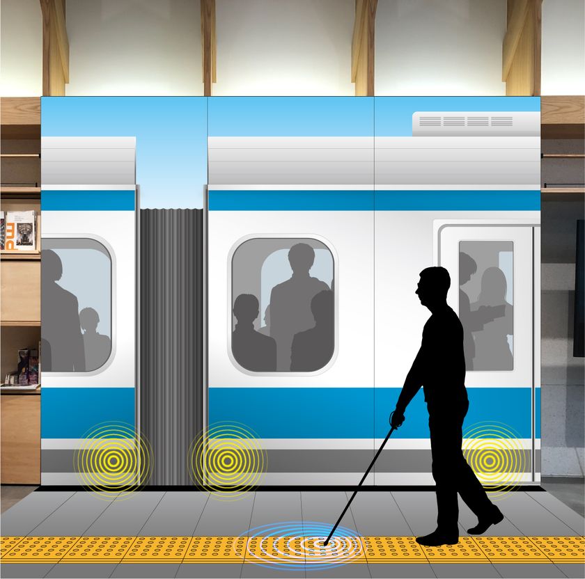 駅ホームなどでの視覚障がい者の安全歩行をサポートする
「視覚障がい者歩行支援システム」の開発について
