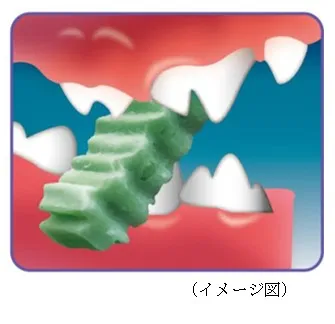 波型形状の歯みがきガム