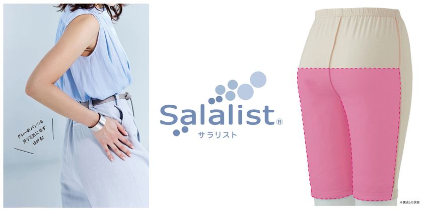 ベルメゾン　2020年新商品
　汗取りインナーブランド「サラリスト(R)」
”パンツ・スカートの汗ジミ”に特化した

『太ももの汗ジミを防ぐ防水布入り五分丈レギンス
（大汗さん）』 を2月21日より発売開始