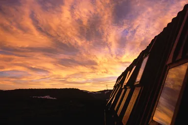 山荘のテラスから