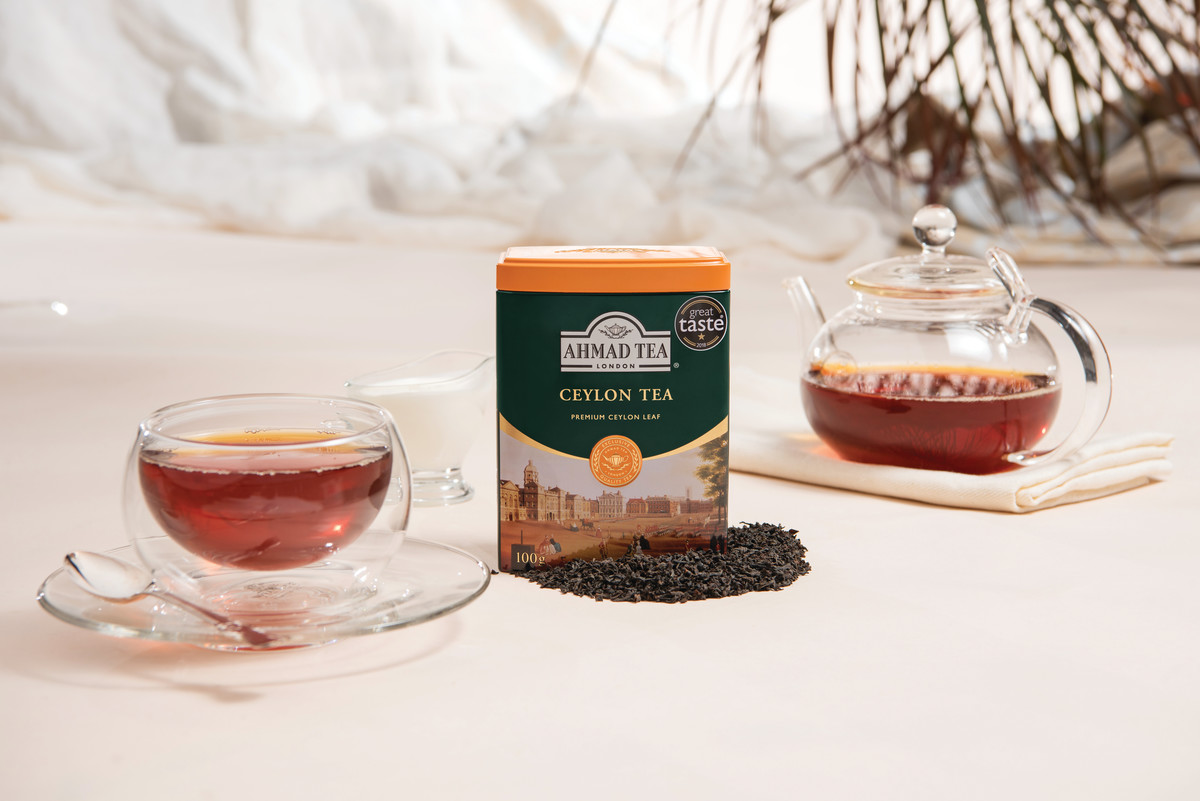 新しいコレクション コク リーフ AHMAD 缶入り 200g ミルクティー 紅茶 TEA イングリッシュブレックファースト 紅茶