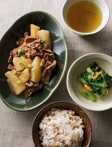 牛肉と大根の中華風煮込み献立