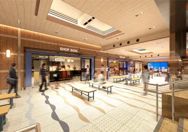 横浜駅 改札内コンコース及び店舗内観イメージ