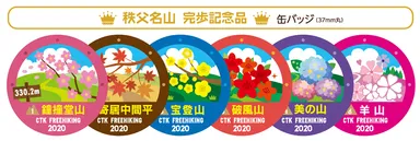 完歩記念品(秩父名山缶バッジ)