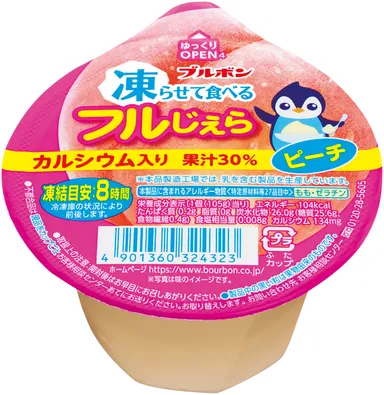 凍らせて食べるフルじぇらピーチ