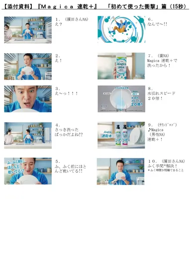 Magica 速乾＋新CM ストーリーボード
