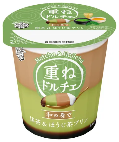 『重ねドルチェ 和の奏で 抹茶＆ほうじ茶プリン』