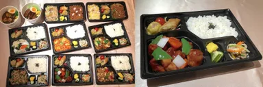本格中華のご馳走弁当を種類豊富に。右は酢豚弁当