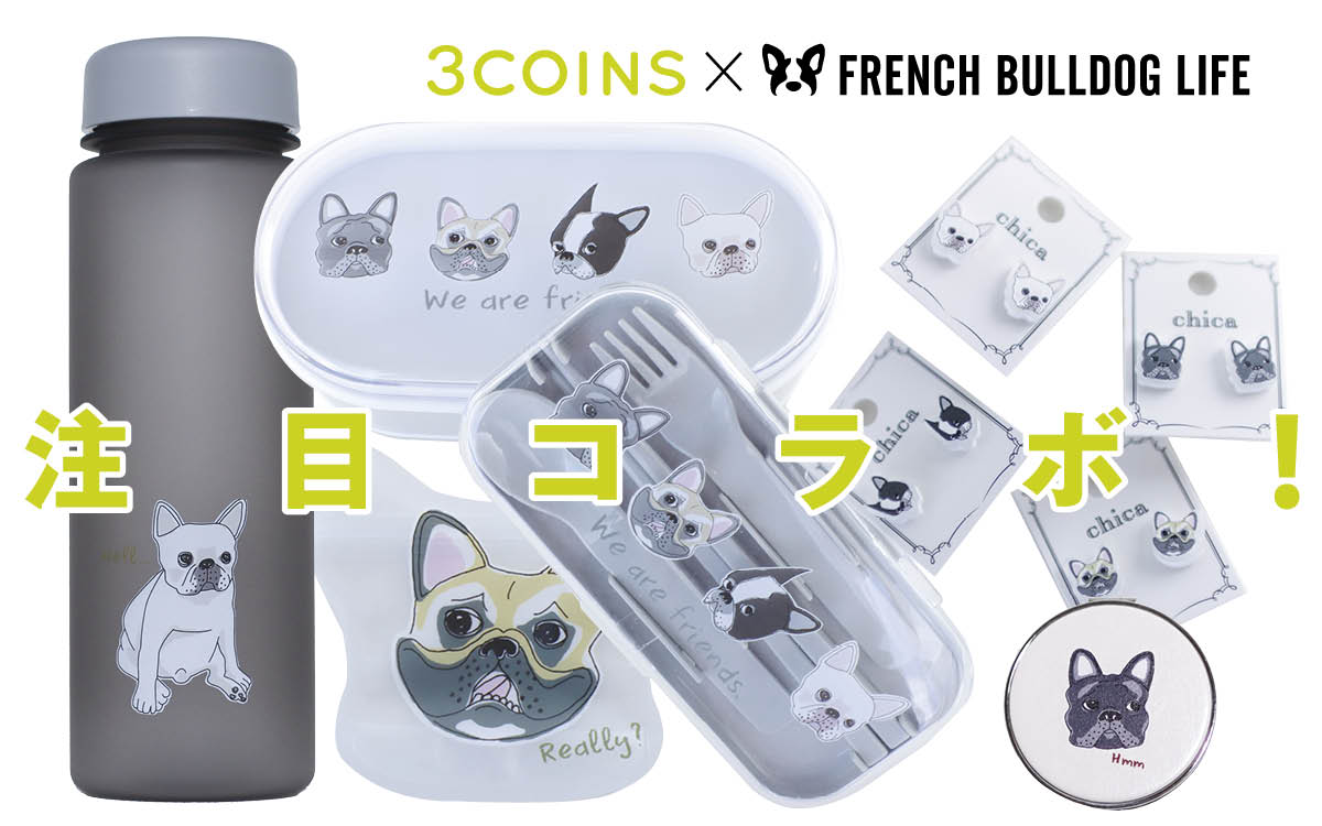 Rakanu 3coins French Bulldog Life のコラボアイテムを全国の3coinsにて発売開始 Sankeibiz サンケイビズ 自分を磨く経済情報サイト