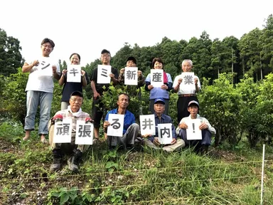 特産品のシキミを利用した新産業を研究している東温市井内地区の皆さん