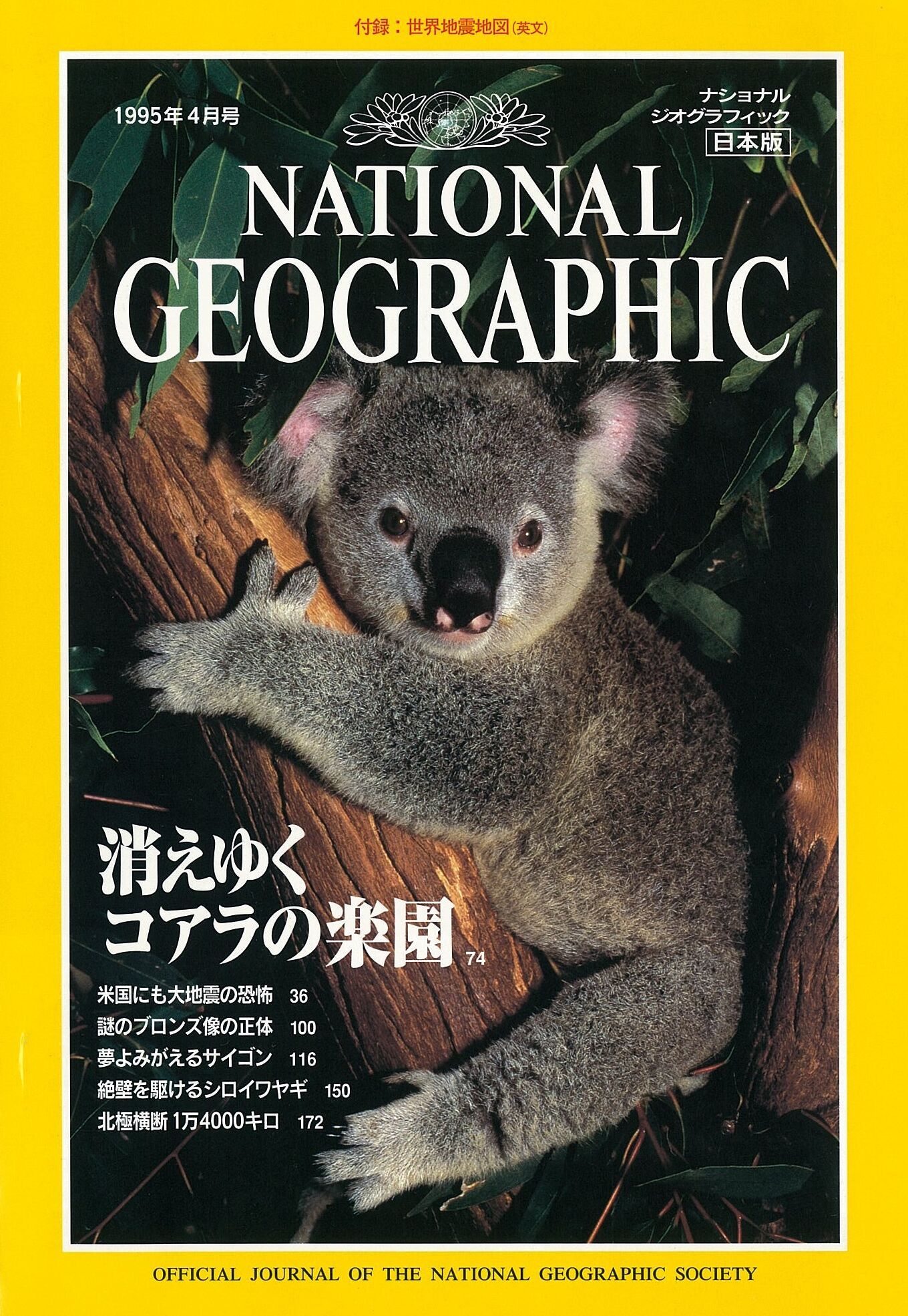 ナショナルジオグラフィック日本版1995年 4月号～2002年 11月号