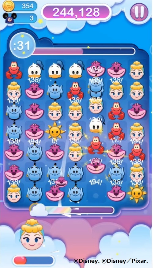 アナと雪の女王 や トイ ストーリー など 人気作品のemojiが全2 0種類以上 パズルゲーム ディズニー Emojiマッチ 4 1 水 配信開始 Jam City Inc のプレスリリース