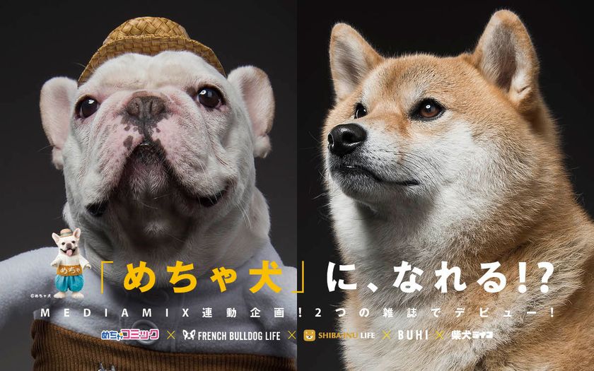 rakanu、あなたの愛犬も「めちゃ犬」に、なれる！？「フレブルvs柴犬」のInstagram投稿キャンペーン実施
