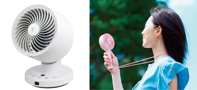 DCエアーサーキュレーター YAR-DS18／ミストハンディファン YHMS-D20