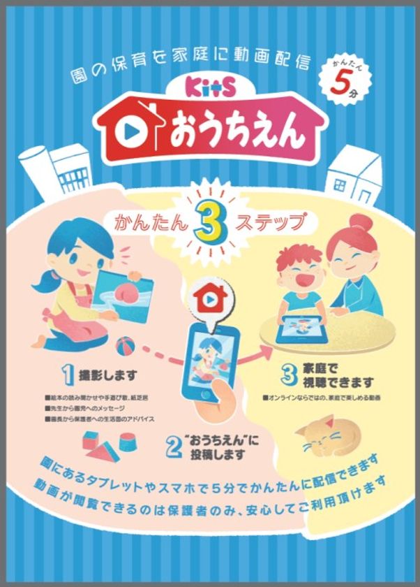 オンライン保育用動画配信サービス「おうちえん」
サービス開始・追手門学院幼稚園にて関西初導入決定！！
～資本業務提携先の株式会社スマートエデュケーションが開発～