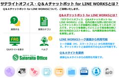 サテライトオフィス、ビジネス版LINE「 LINE WORKS 」導入企業向けに、Q&Aチャットボット機能を提供開始