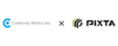 コンテンツワークス株式会社、ピクスタ株式会社のロゴ