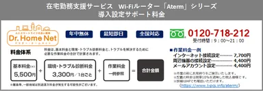 Wi-Fiルーター導入設定サポート詳細