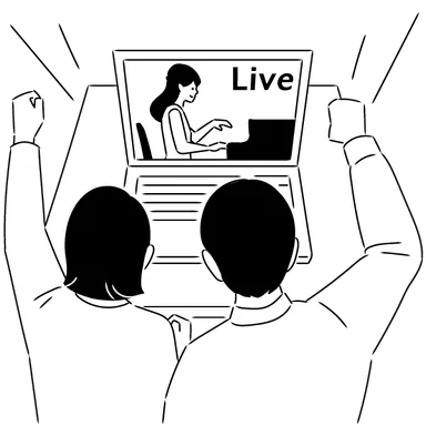 本選はLive配信で応援