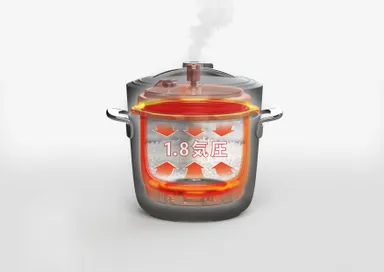 炊飯時 高温調理中イメージ
