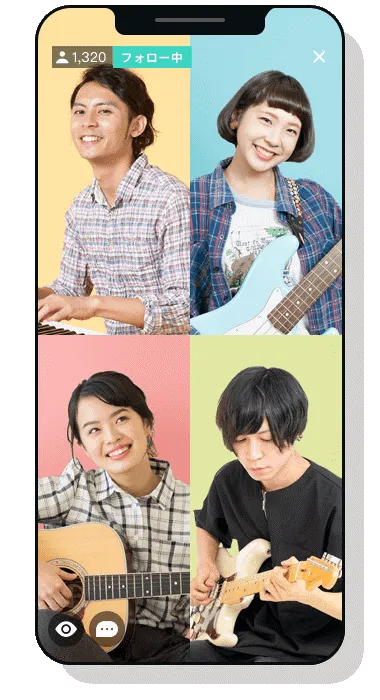 配信画面イメージ(4人ver)