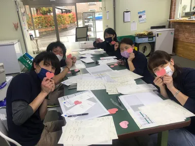 お客様への手書きコメント