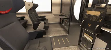 ▲エントランス部ガラス仕切り壁への大型テーブル設置