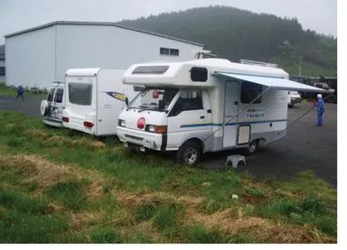 南三陸町での災害ボランティアベースキャンプの様子1