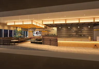 2階内科・外科・健診フロア受付パース