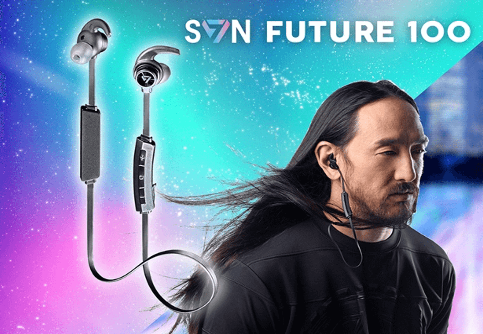 新生活 InfinitusValue公式通販 店SVN Sound by Steve Aoki 完全ワイヤレスイヤホン 充電式ケース付き  高機能ノイズキャンセリングデュアルマイク搭載 タッチコントロール Neon200