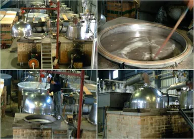 伝統製法で造られる花酒78％