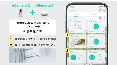 HomeLinkならではの拡張性。別売のスマートリモコンと連携して映像を見ながら家電操作