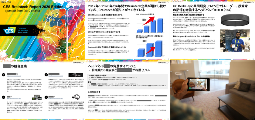 脳科学ビジネスの最先端が分かるブレインテックの最新情報
CES 脳科学企業レポート2020年版を販売開始