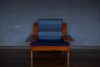 ソファ1人掛 拭き漆塗