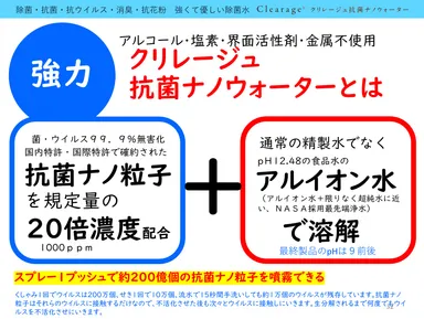 クリレージュ　抗菌ナノウォーターとは