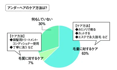グラフ2：アンダーヘアのケア方法