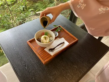 抹茶クリームあんみつ2