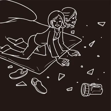 暗闇では備えた避難グッズは見つからない