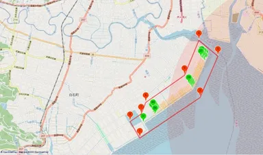 補助者なし目視外飛行の実証実験コースイメージ