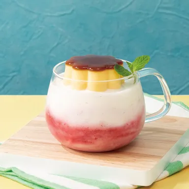 ラズベリーレアチーズグラニータwithプリン