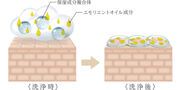 商品特長(2)洗浄前後での様子(イメージ図)