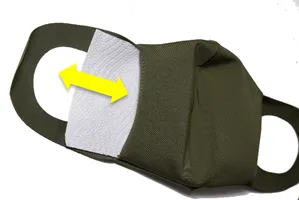 マスク内側にフィルターポケット搭載