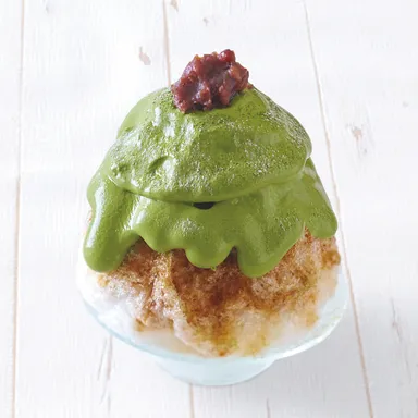 極上 鎌倉かき氷 黒糖抹茶 エスプーマ仕立て　1,200円(税別)